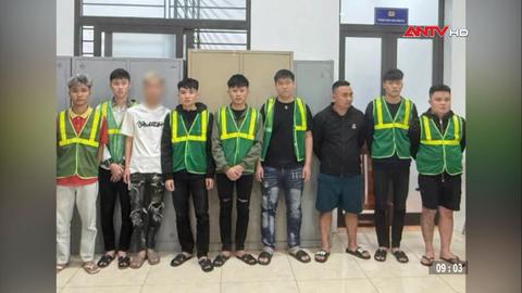 Bắt giữ 9 đối tượng gây rối trật tự công cộng lúc nửa đêm