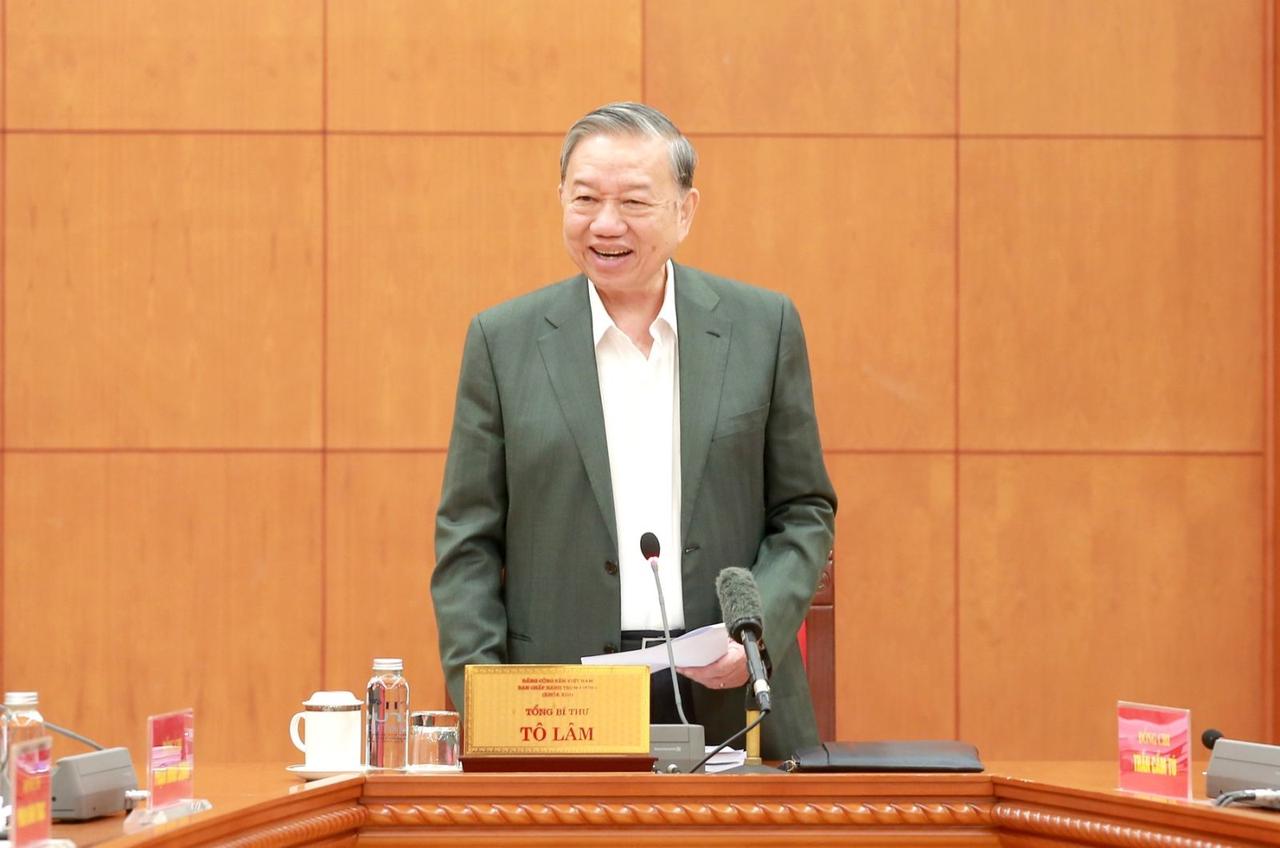 Tổng Bí thư Tô Lâm: Chuẩn bị thật tốt các điều kiện để tổ chức thành công Đại hội XIV của Đảng