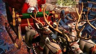 Ông già Noel cùng xe tuần lộc bay trên các khu chợ Giáng sinh