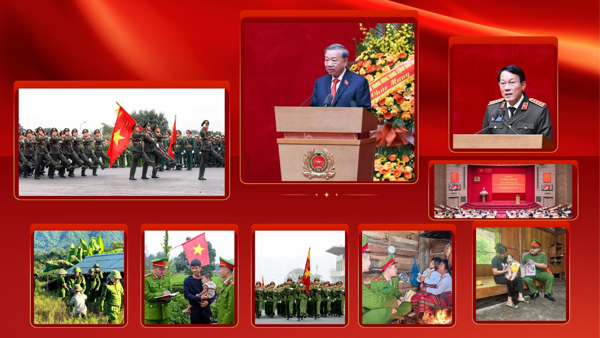 Toàn lực lượng CAND nguyện trung thành tuyệt đối với Đảng, Tổ quốc và Nhân dân, luôn chỉ biết “còn Đảng thì còn mình”, “Vì nước quên thân, vì dân phục vụ”.