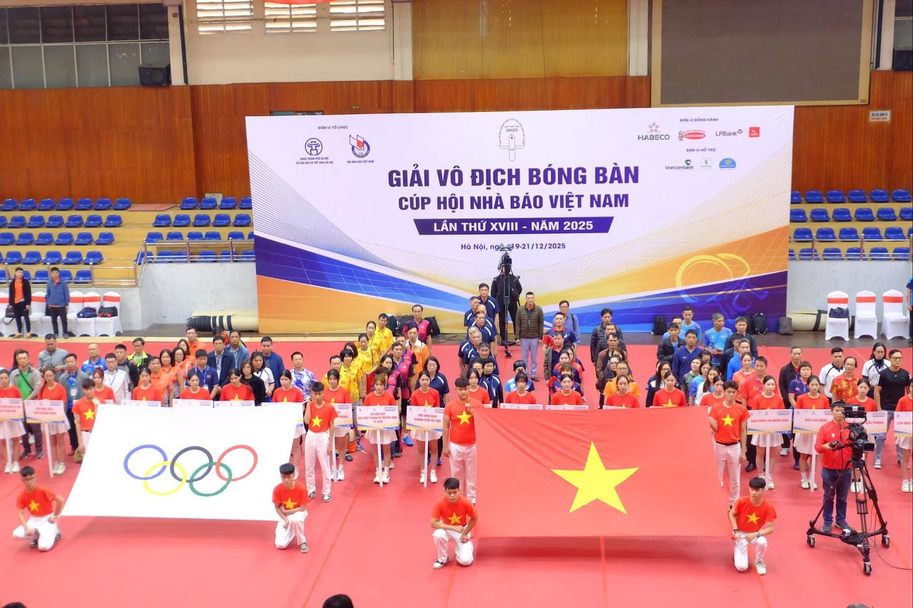 Khai mạc Giải Bóng bàn Cúp Hội Nhà báo Việt Nam 2025