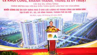 Khởi công dự án xây dựng nhà ở cho lực lượng vũ trang CAND