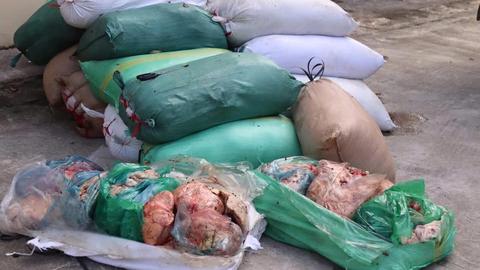 Phát hiện hơn 2 tấn nội tạng động vật không rõ nguồn gốc