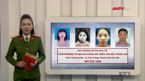 Công an TP Hải Phòng truy nã 4 đối tượng