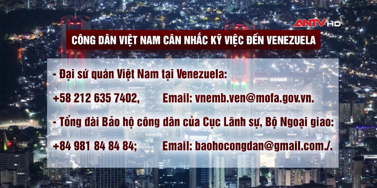 Khuyến cáo công dân Việt Nam đến Venezuela vào thời điểm hiện tại