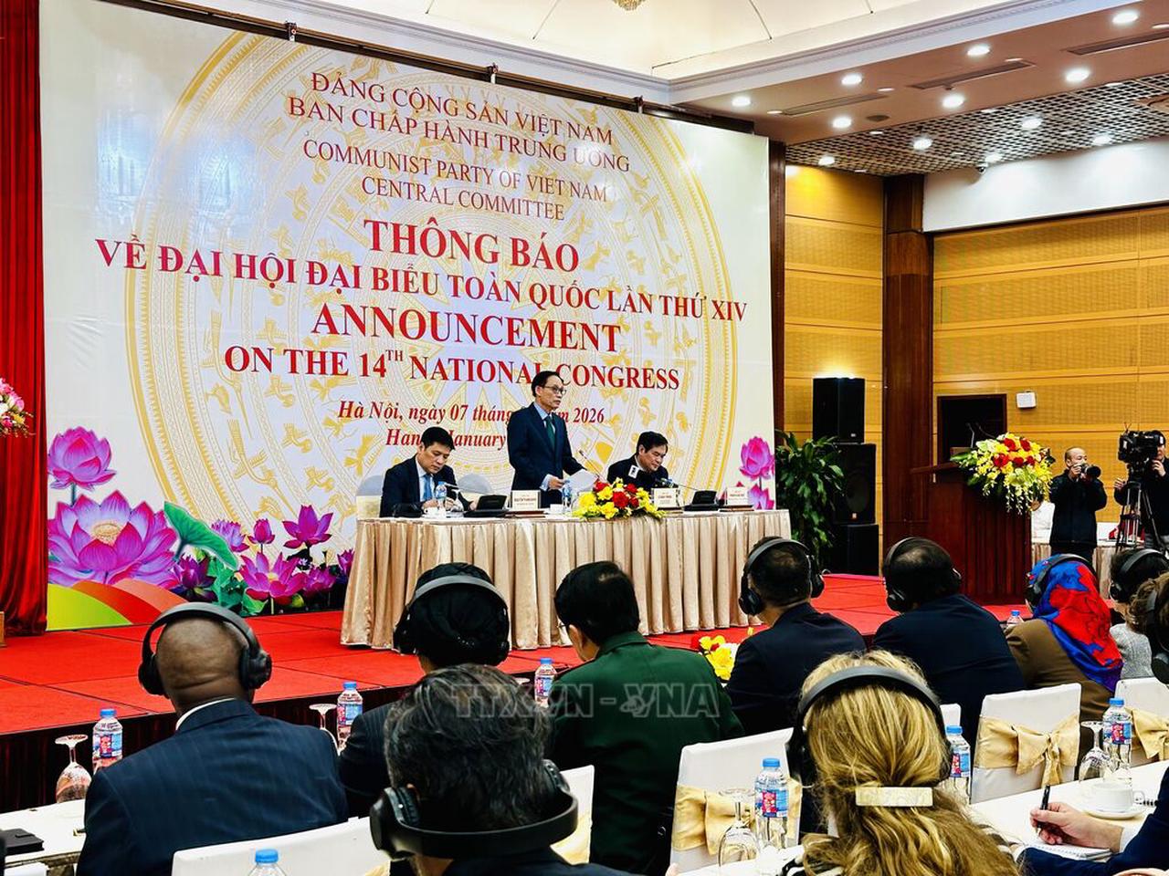 Thông báo về Đại hội Đảng XIV tới các Cơ quan đại diện ngoại giao, Tổ chức quốc tế