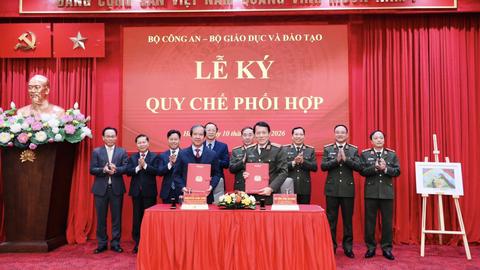 Bộ Công an - Bộ Giáo dục và Đào tạo ký kết Quy chế phối hợp