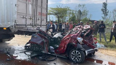 Tai nạn giao thông liên hoàn trên tuyến tránh Kỳ Anh, 4 người bị thương