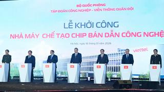 Tổng Bí thư, Thủ tướng Chính phủ dự lễ khởi công nhà máy chế tạo chip bán dẫn đầu tiên tại Việt Nam