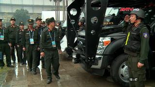 Cảnh sát cơ động triển khai lực lượng bảo đảm an ninh, an toàn Đại hội Đảng