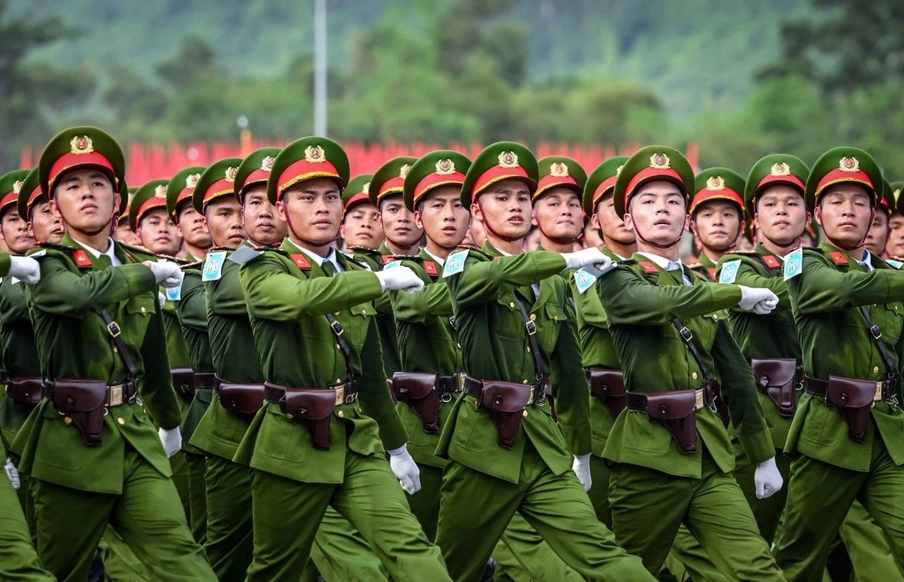 Lực lượng Công an tham gia lễ diễu binh, diễu hành kỷ niệm 80 năm Cách mạng Tháng Tám thành công và Quốc khánh 2/9