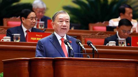 Báo cáo về các văn kiện trình Đại hội XIV Đảng do Tổng Bí thư Tô Lâm trình bày 