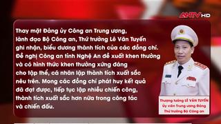 Lãnh đạo Bộ Công an gửi thư khen Công an tỉnh Nghệ An cứu 11 người dân thoát khỏi đám cháy