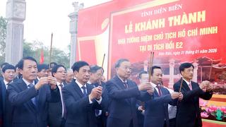 Tổng Bí thư Tô Lâm dự Lễ Khánh thành Nhà tưởng niệm Chủ tịch Hồ Chí Minh tại di tích đồi E2