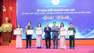 Trao giải thưởng báo chí về khoa học công nghệ, đổi mới sáng tạo và chuyển đổi số năm 2025