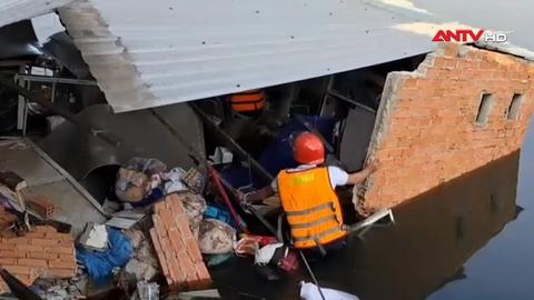 TP.HCM: Sập nhà ven sông, 2 người bị thương