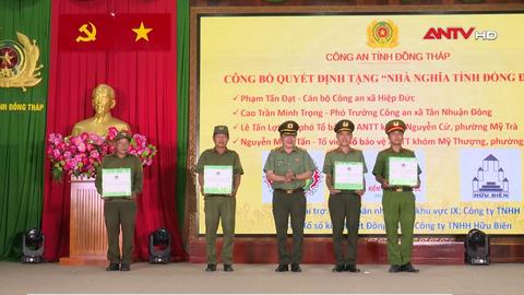 Công an tỉnh Đồng Tháp trao 14 căn nhà nghĩa tình đồng đội