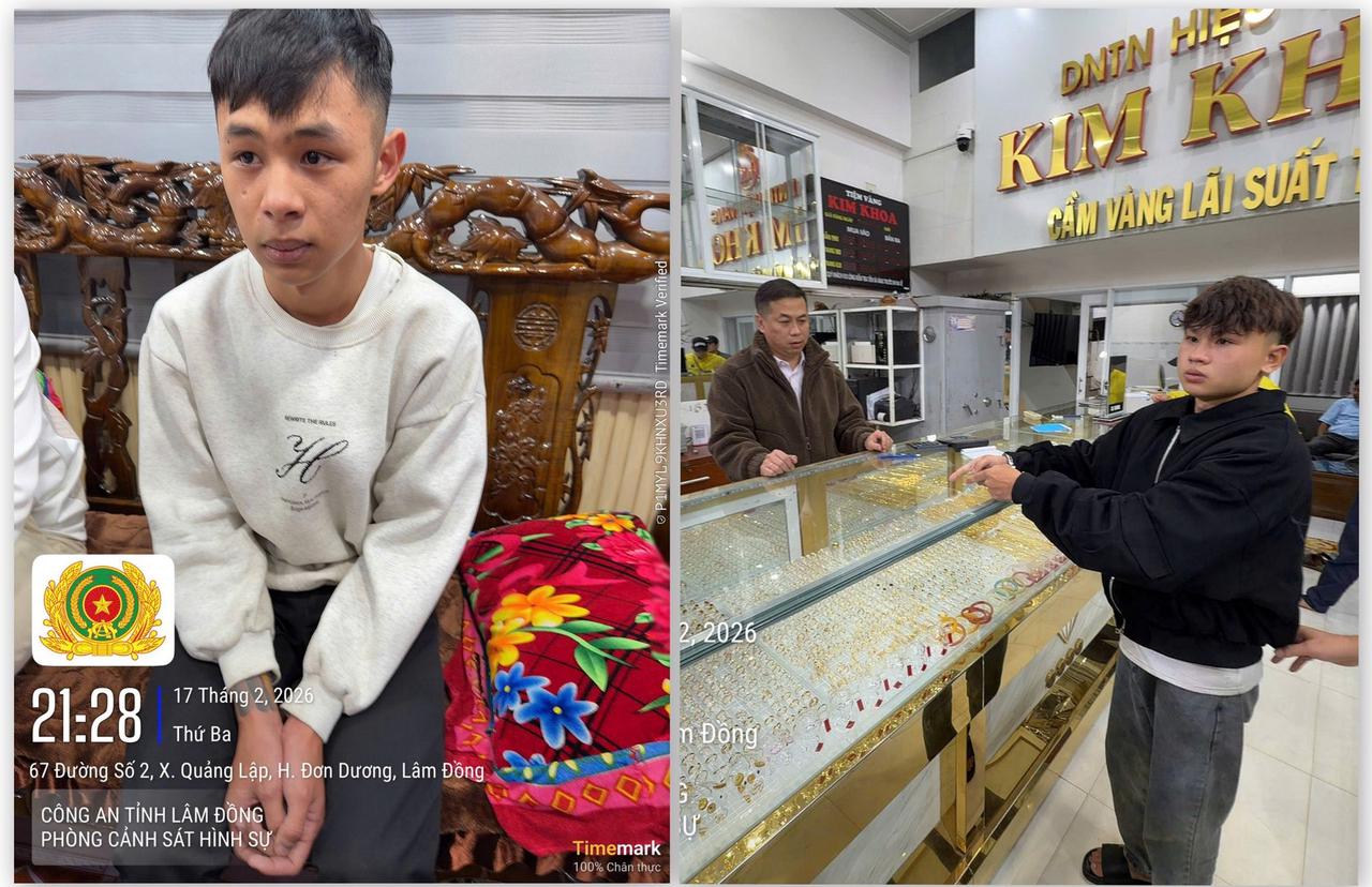 Truy xét nhanh 2 đối tượng cướp giật tại tiệm vàng đêm mùng 1 Tết