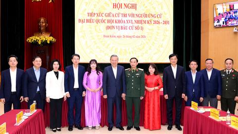 Tổng Bí thư Tô Lâm dự Hội nghị tiếp xúc cử tri tại đơn vị bầu cử số 1