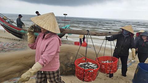 Ngư dân quảng trị trúng lộc biển đầu năm