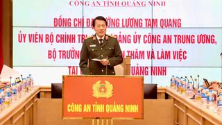 Bộ trưởng Lương Tam Quang thăm và làm việc tại Công an tỉnh Quảng Ninh