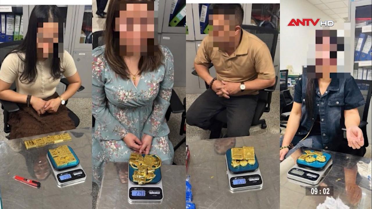 Phát hiện 4 hành khách nhập cảnh giấu 12,3 kg nghi vàng