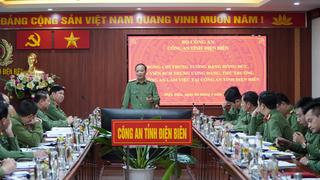 Thứ trưởng Đặng Hồng Đức làm việc với Công an tỉnh Điện Biên