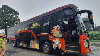 CSGT khảo sát an toàn xe giường nằm 2 tầng trên các quốc lộ miền núi