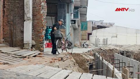 Đường thi công thiếu cảnh báo tiềm ẩn nguy hiểm 