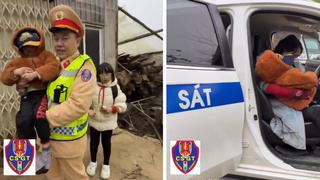 CSGT Lào Cai kịp thời hỗ trợ 3 mẹ con gặp nạn trên đường