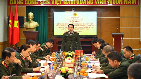 Thứ trưởng Lê Quốc Hùng làm việc với Cục Truyền thông CAND