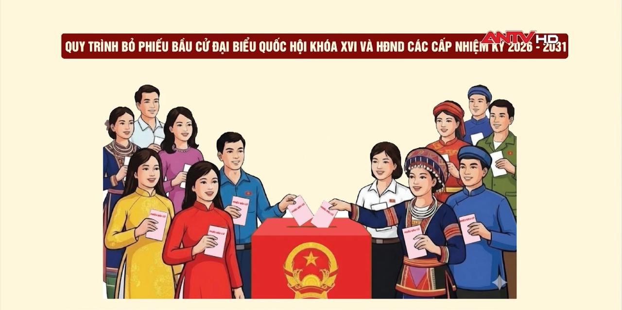 Quy trình bỏ phiếu bầu cử đại biểu Quốc hội khóa XVI và đại biểu HĐND các cấp 