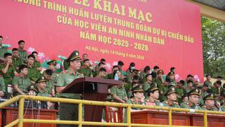 Học viện ANND khai mạc huấn luyện Trung đoàn dự bị chiến đấu