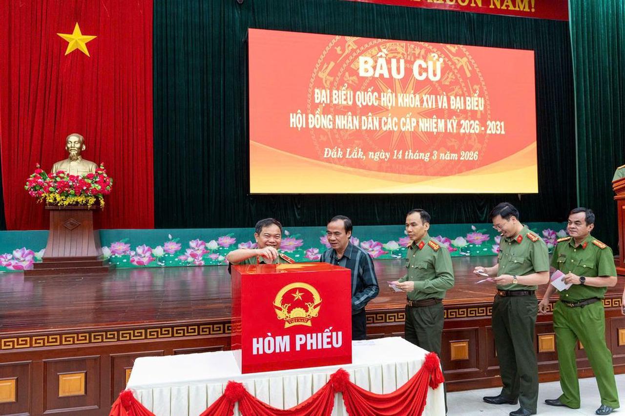 Bầu cử sớm tại Công an tỉnh Đắk Lắk