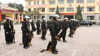 Cảnh sát cơ động ra quân bảo vệ bầu cử