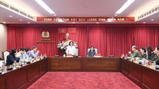 Đoàn kiểm tra, giám sát của Bộ Chính trị làm việc với một số đơn vị trực thuộc Đảng bộ Công an Trung ương