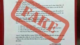 Cảnh báo 'Giấy mời' giả mạo liên quan đến kê khai đất đai