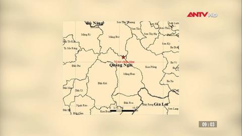 Động đất 3,6 độ Richter ở xã Măng Bút, rung lắc lan tới ven biển Quảng Ngãi