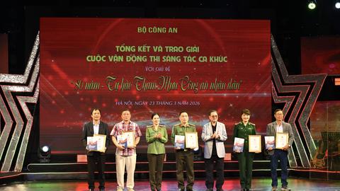Trao giải Cuộc vận động sáng tác ca khúc về lực lượng Tham mưu CAND