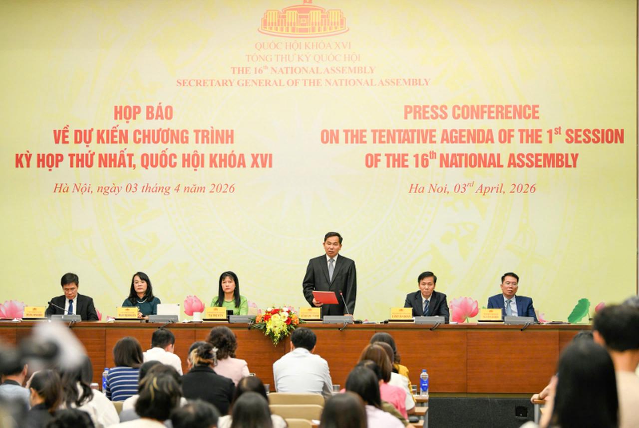 Kỳ họp thứ nhất, Quốc hội khóa XVI sẽ khai mạc ngày 6/4