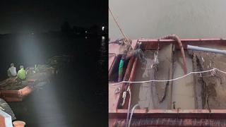 Bắt giữ tàu khai thác cát trái phép trên sông Đáy