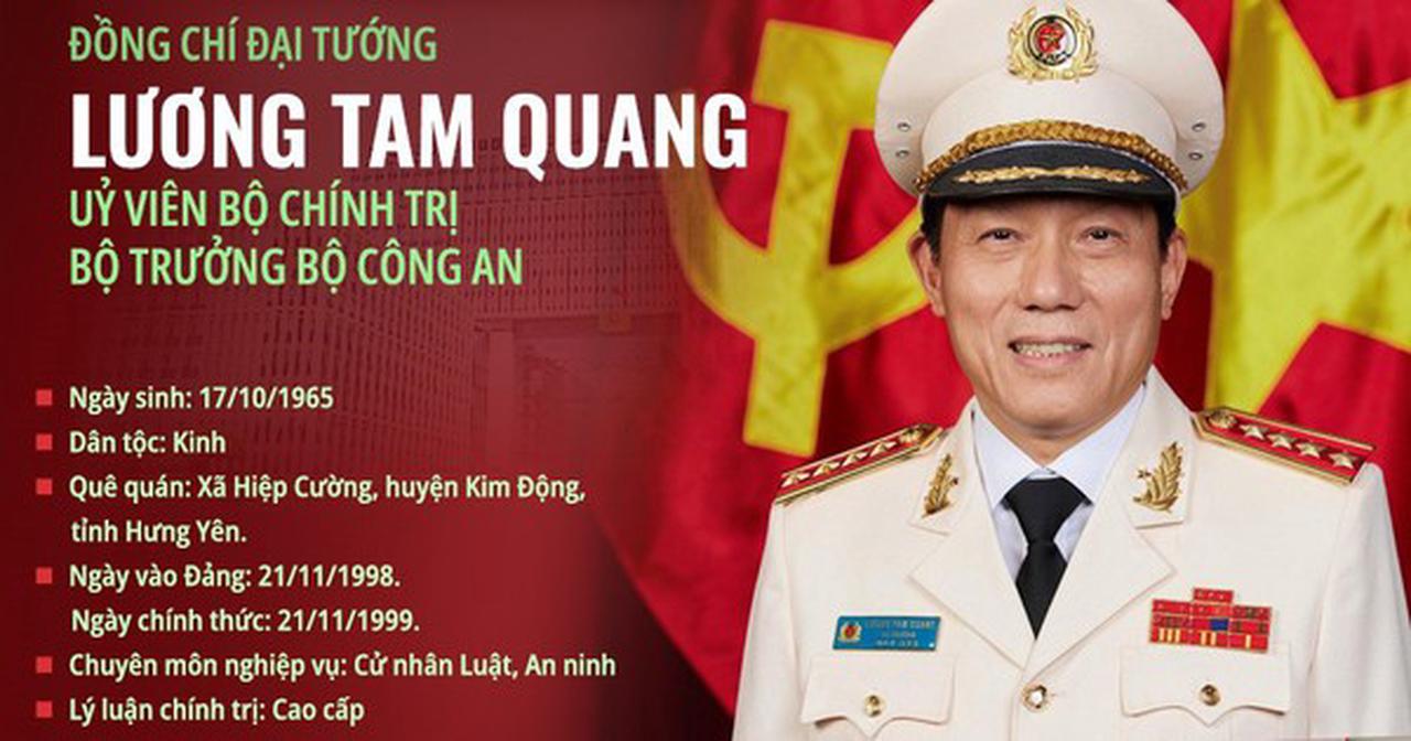 Tóm tắt tiểu sử Đại tướng Lương Tam Quang, Bộ trưởng Bộ Công an