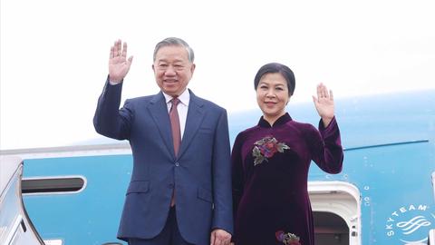 Tổng Bí thư, Chủ tịch nước Tô Lâm và Phu nhân bắt đầu thăm cấp Nhà nước đến Trung Quốc