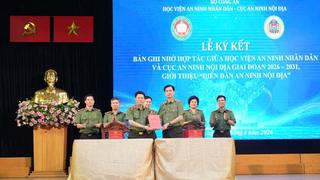 Học viện An ninh nhân dân và Cục An ninh nội địa ký kết hợp tác 