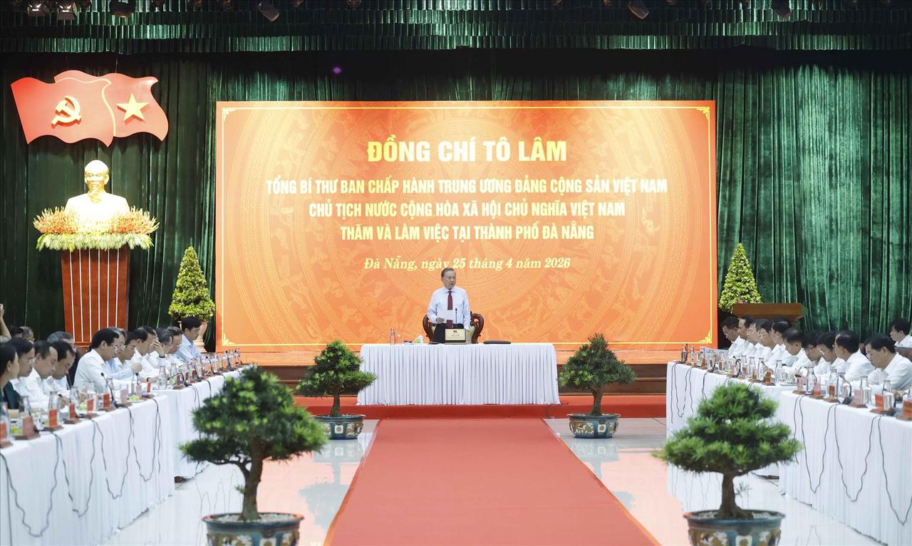 Tổng Bí thư, Chủ tịch nước Tô Lâm làm việc với Ban Thường vụ Thành ủy Đà Nẵng 