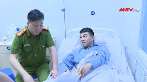 Thăm hỏi cán bộ chiến sĩ bị thương khi làm nhiệm vụ