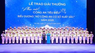 Vinh danh 25 phụ nữ Công an tiêu biểu và 68 nữ Công an cơ sở xuất sắc năm 2025
