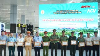 Diễn tập xử lý tình huống gây rối tại sân bay Nội Bài