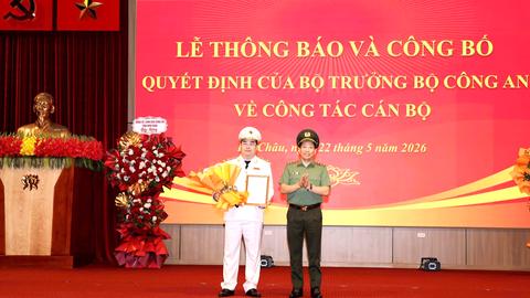 Công bố các quyết định của Bộ trưởng Bộ Công an về công tác cán bộ