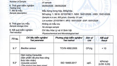 Bộ Y tế thông tin kết quả rà soát sản phẩm sữa công thức a2  Platinum Premium